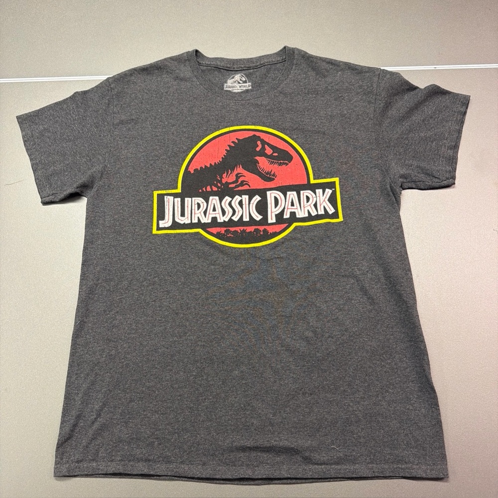 Jurassic‎ Park Adult Size Medium Graphic T-Shirt Dinosaurs Retro Movie 50/50
